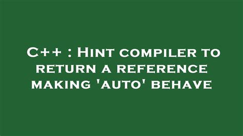 c++ hint.